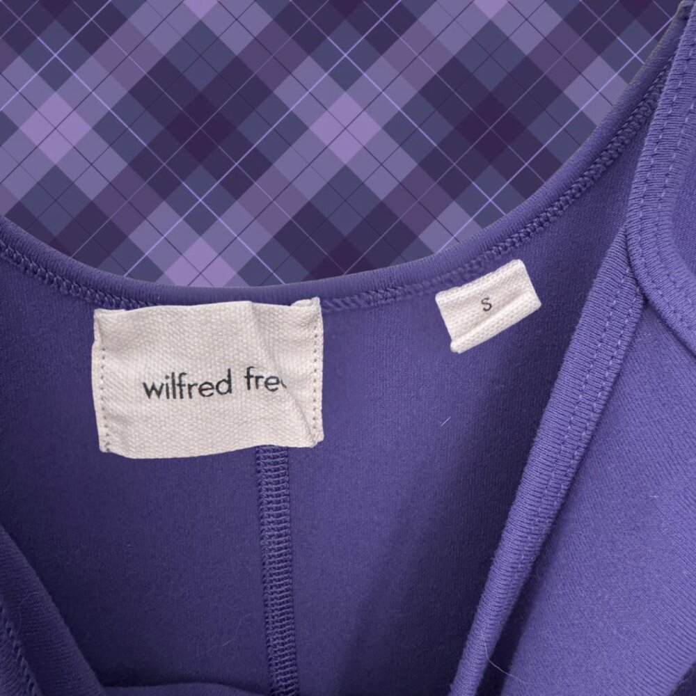 Aritzia Wilfred Free Purple Romper Unitard Bodysuit Shorts Size S - Picture 3 of 4